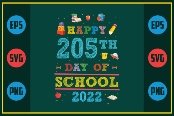 Happy 205th Day of School 2022: A Unique Embroidery Design